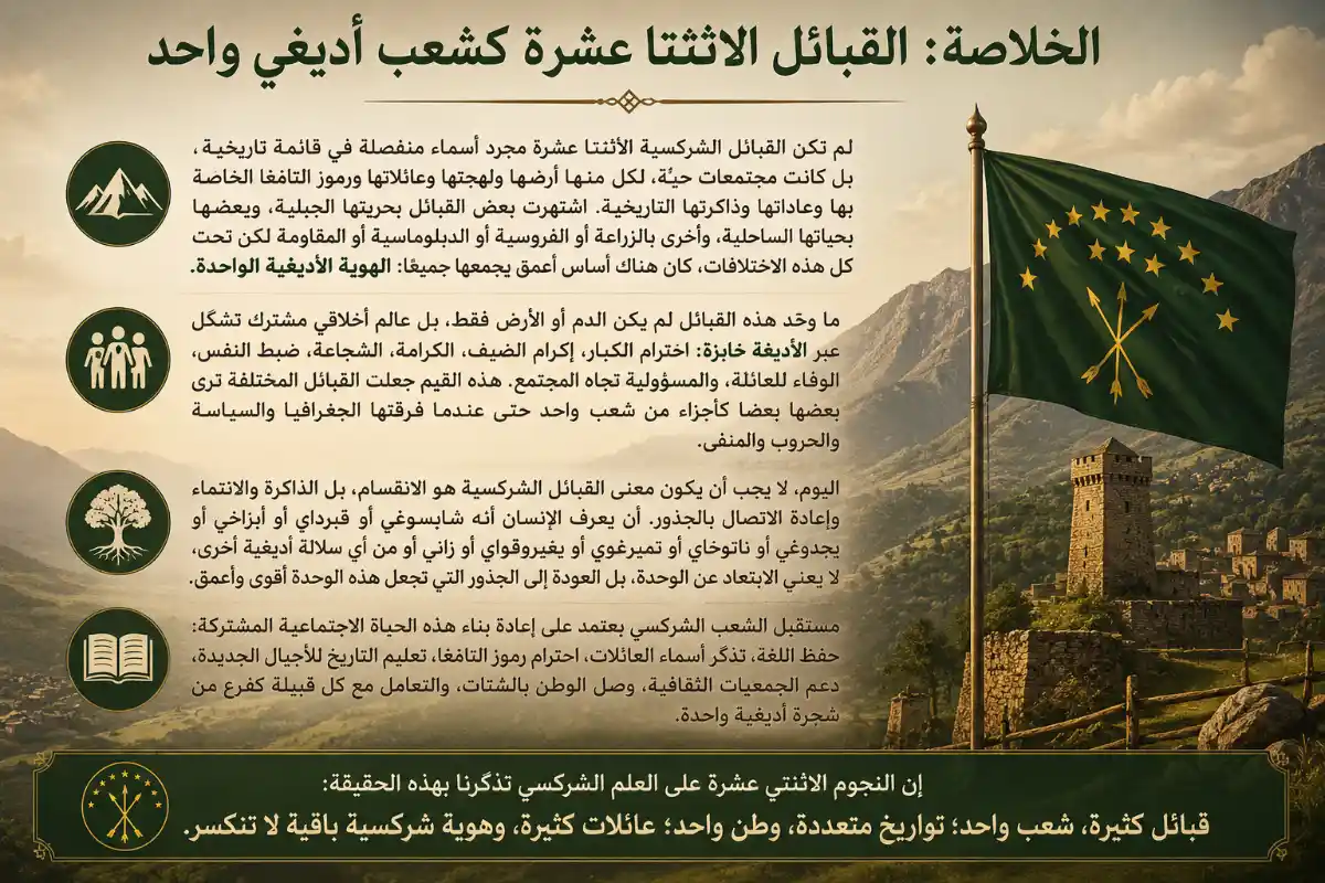 القبائل الاثنتا عشرة كشعب أديغي واحد