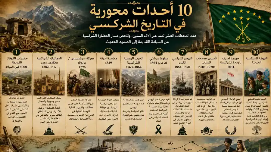 10 pivotal events in Circassian history