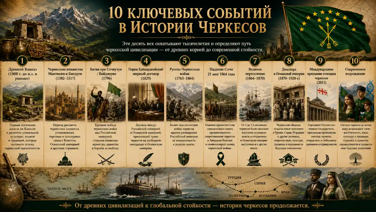 Key events in Circassian history