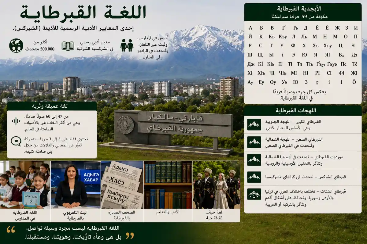 Infographic on Kabardin language and culture Infographic on Kabardin language and culture