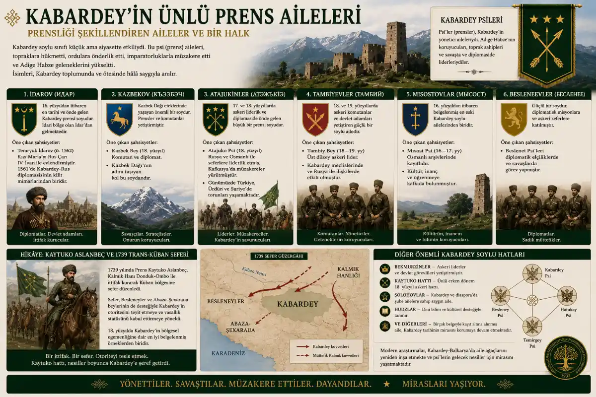 Kabardey'in ünlü prens aileleri