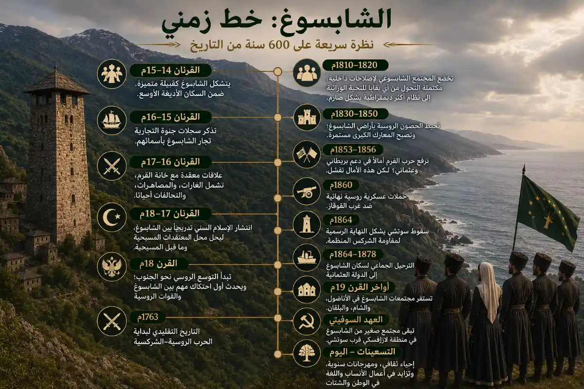 الشابسوغ: تاريخ عبر الزمن