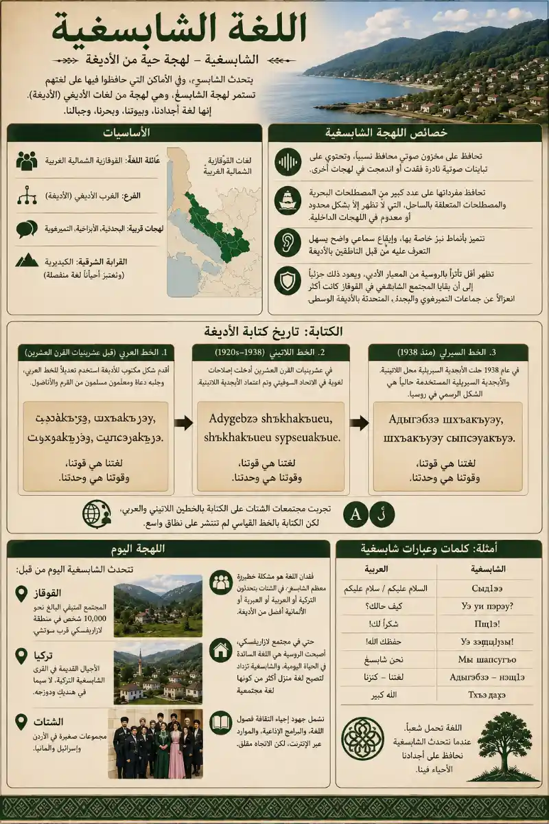 الشابسغية: لغة الأجداد والتاريخ