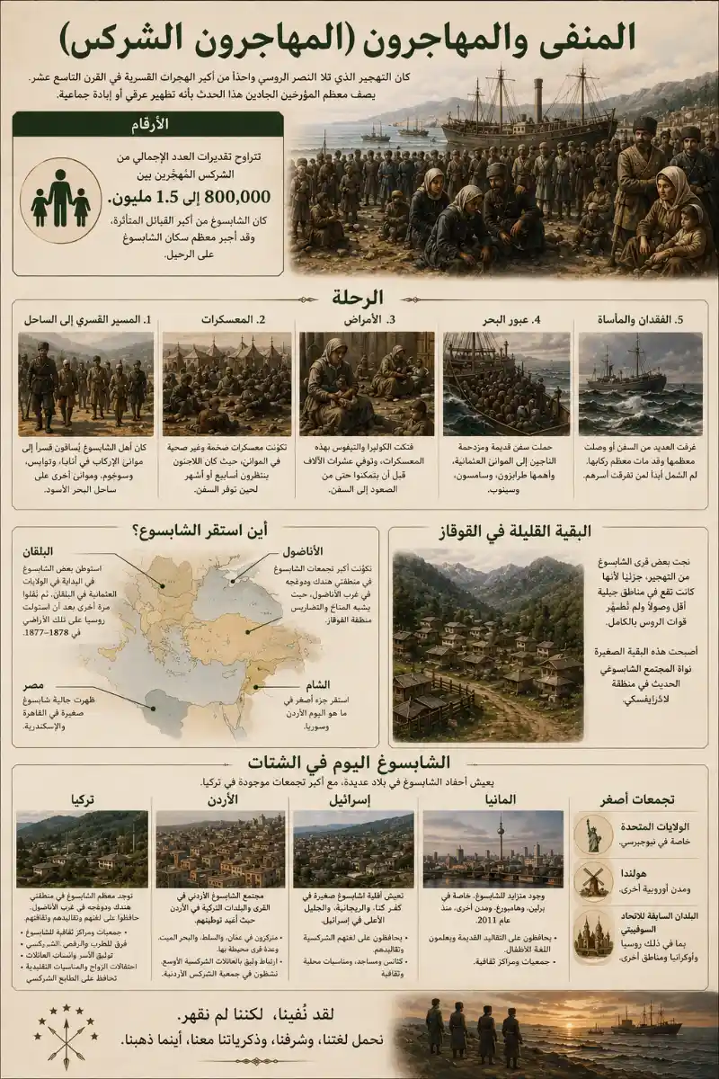 المنفى والمهاجرون الشركس عبر الزمان