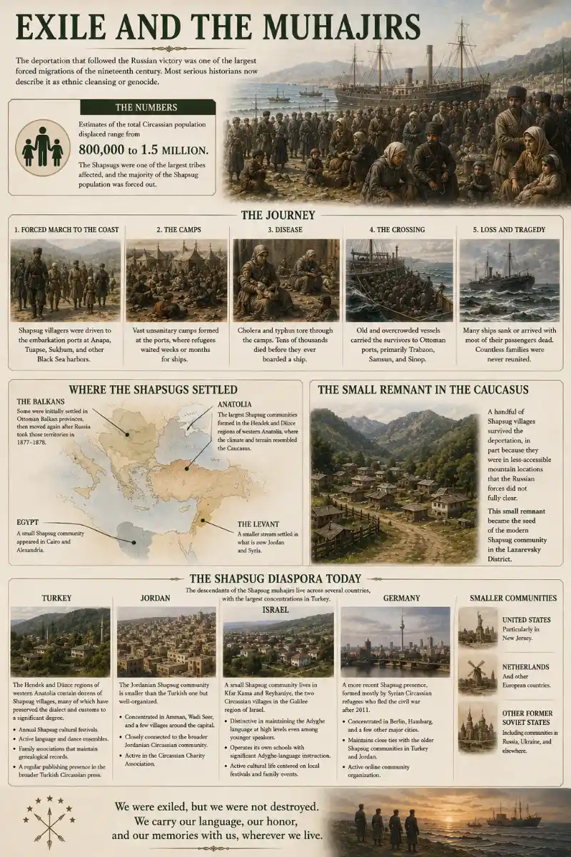 Exile and diaspora of the Shapsugs