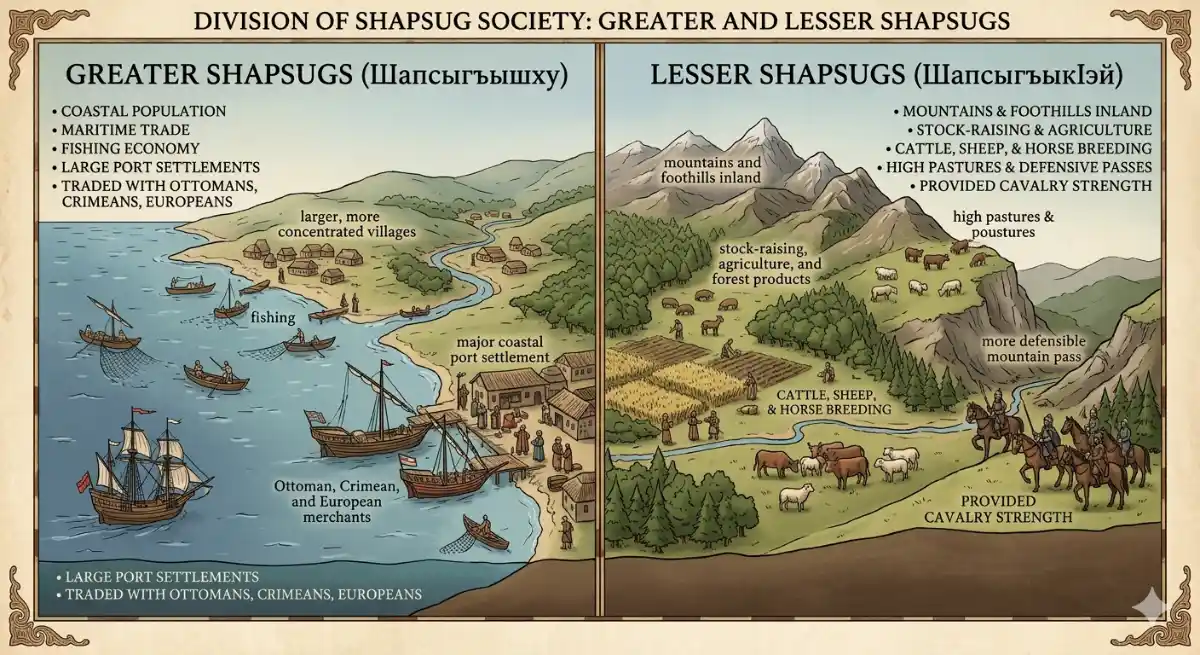Shapsug Subgroups: Greater and Lesser