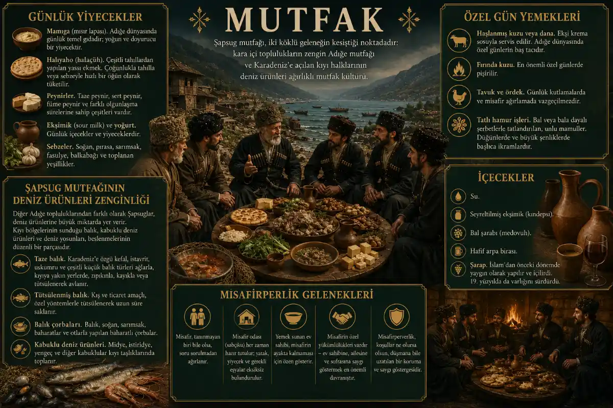 Şapsug mutfağı ve deniz ürünleri