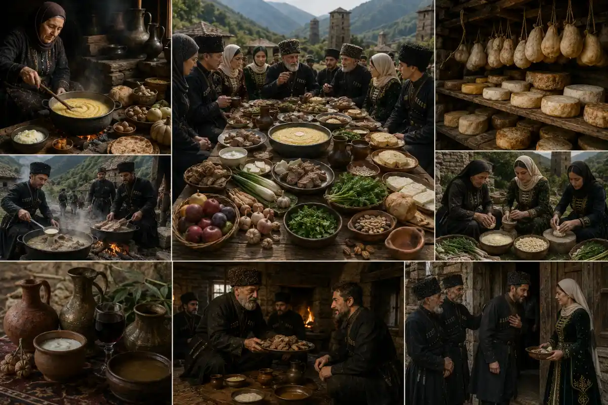 Temirgoys Rustic village feast and traditions