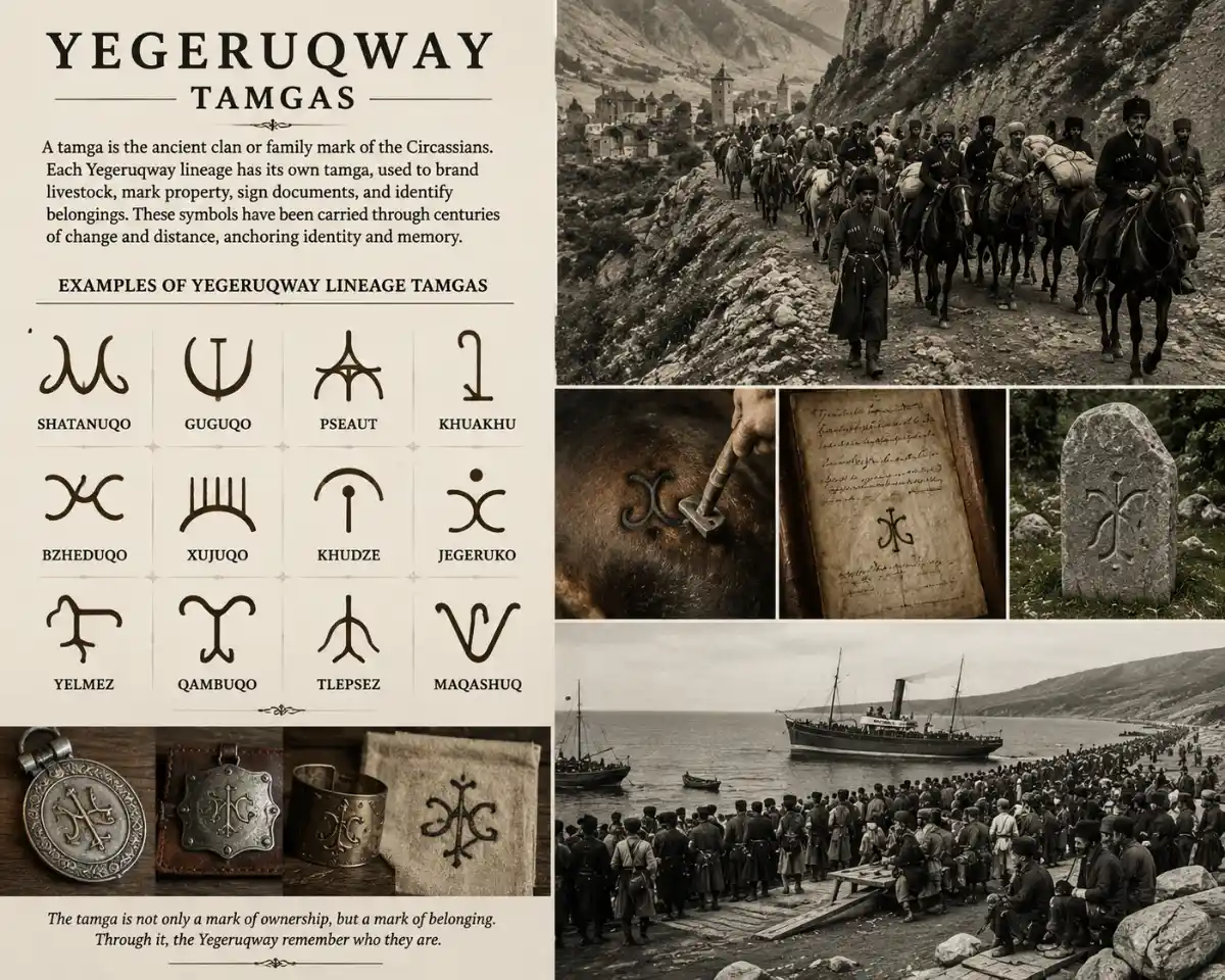 Tamgas of the Yegeruqway lineage