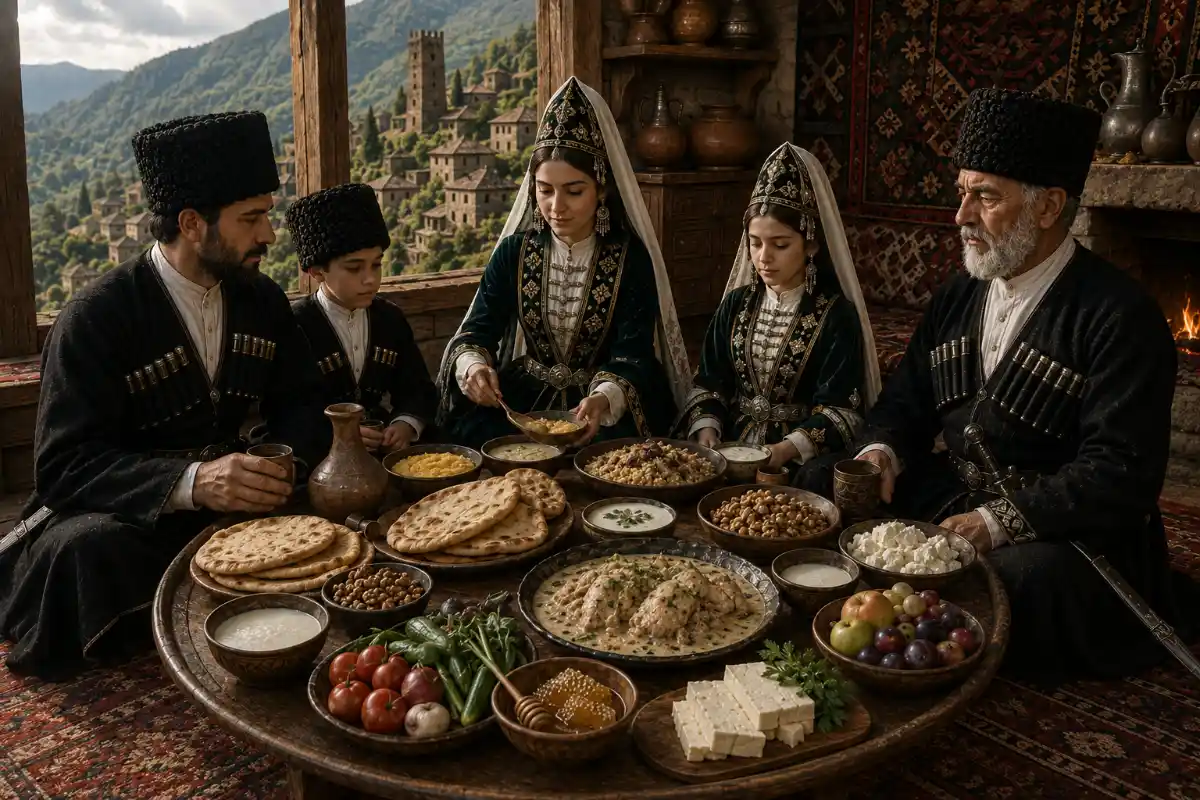 Yegeruqway feast in a traditional home