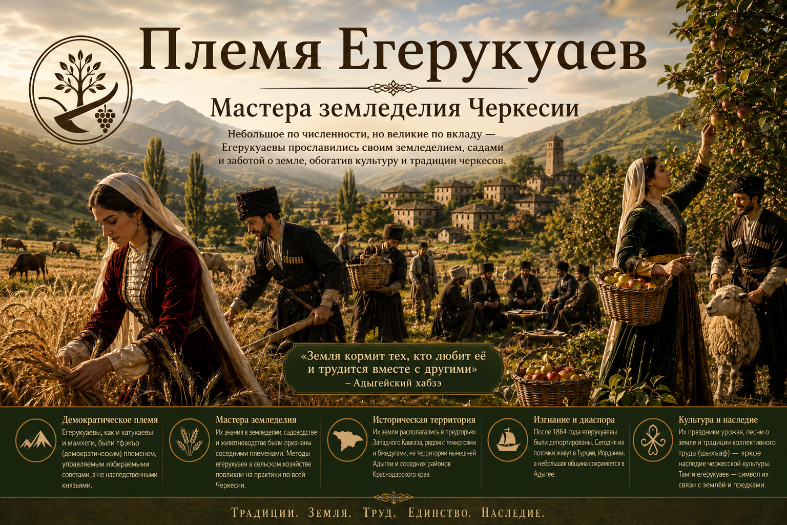 Племя Еджэркъуай: Мастера земледелия Черкесии
