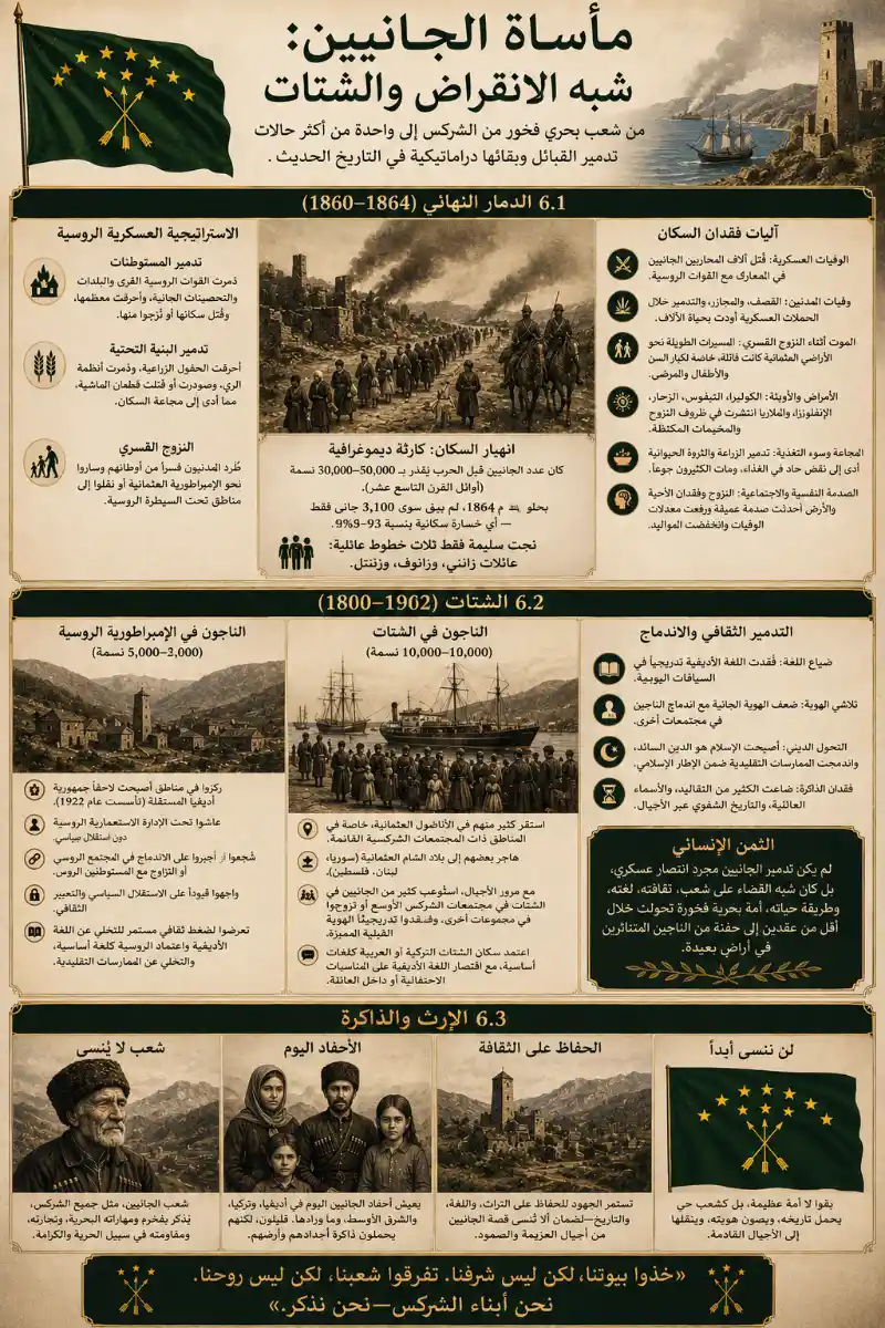 6. مأساة قبيلة الجاني: شبه الانقراض والشتات 6. مأساة قبيلة الجاني: شبه الانقراض والشتات