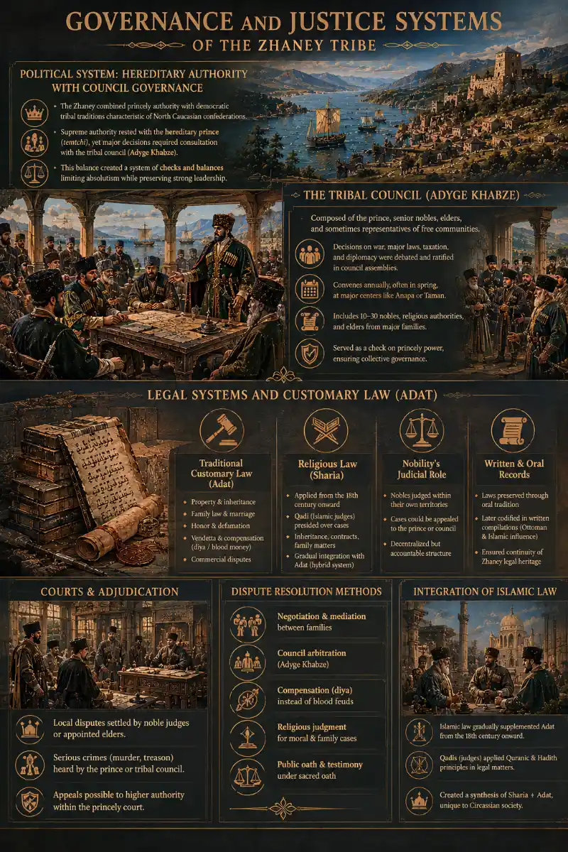 Governance and justice of the Zhaney tribe