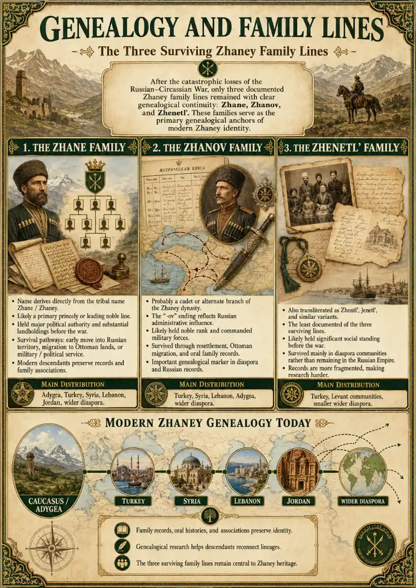 Zhaney family genealogy and heritage chart
