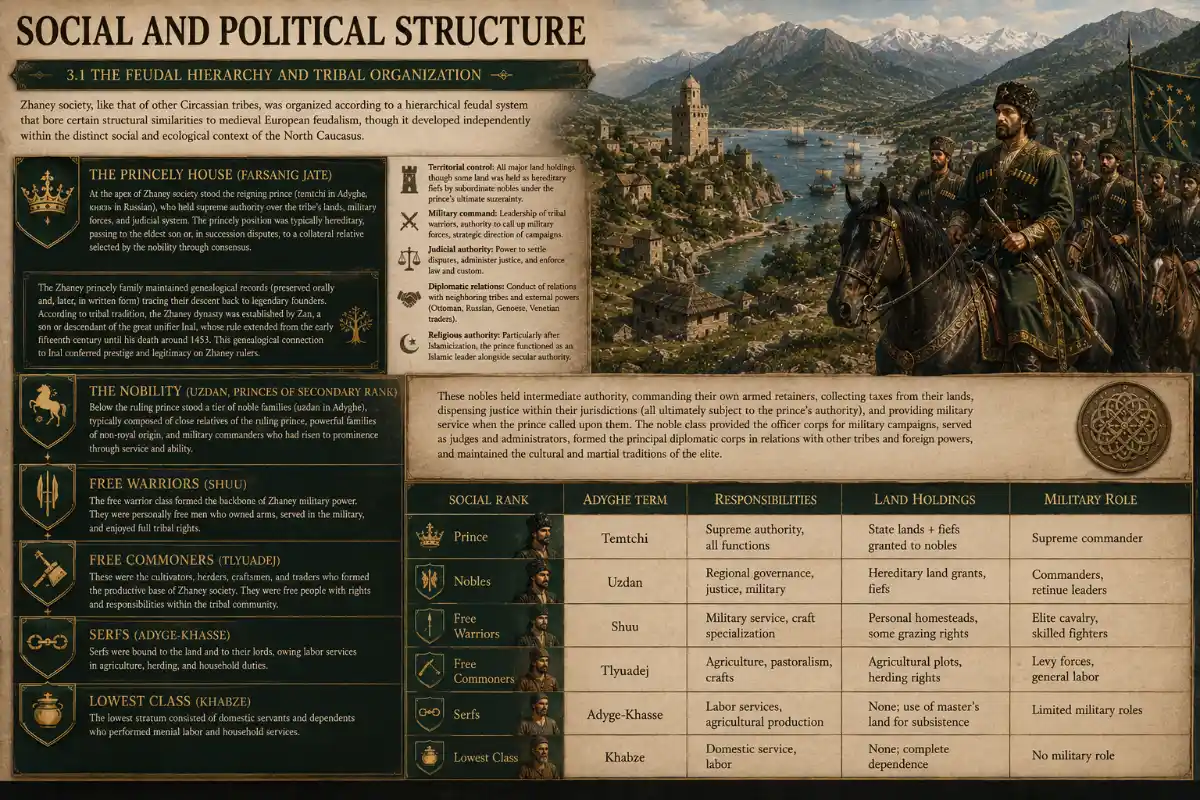 Zhaney feudal hierarchy infographic