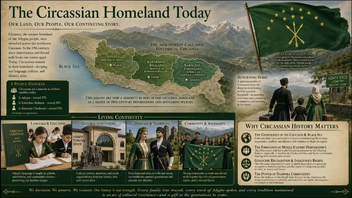 The Circassian homeland today The Circassian homeland today